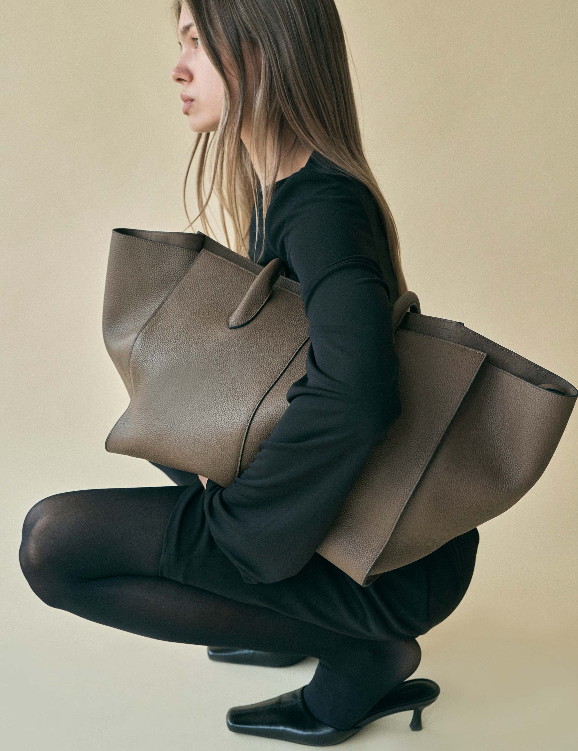 Rylan Desert Palm Grained Large Tote by Brooke Testoni