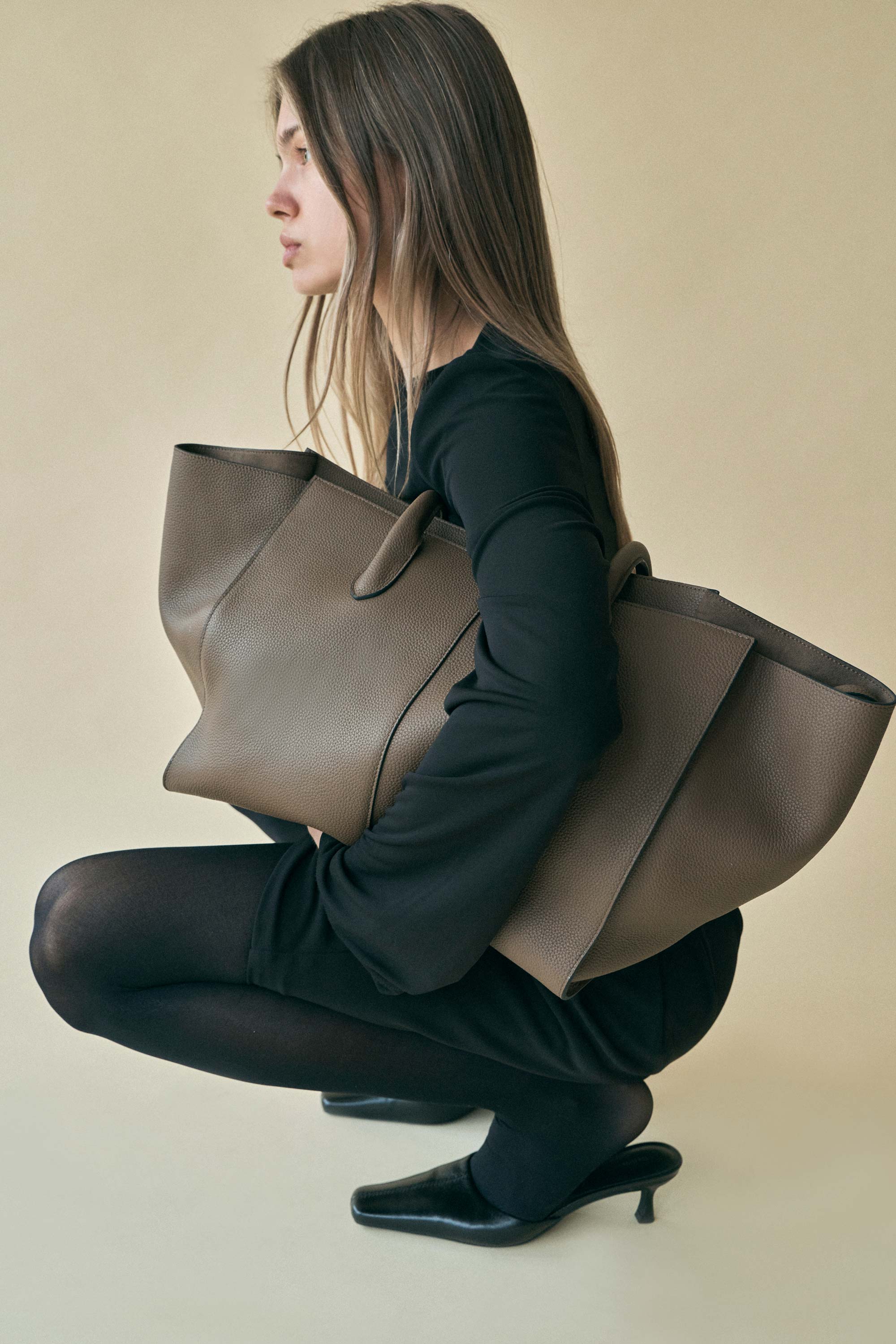 Rylan Desert Palm Grained Large Tote by Brooke Testoni
