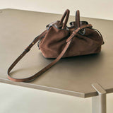 Rylan Mila Brown Suede Medium Tote by Brooke Testoni