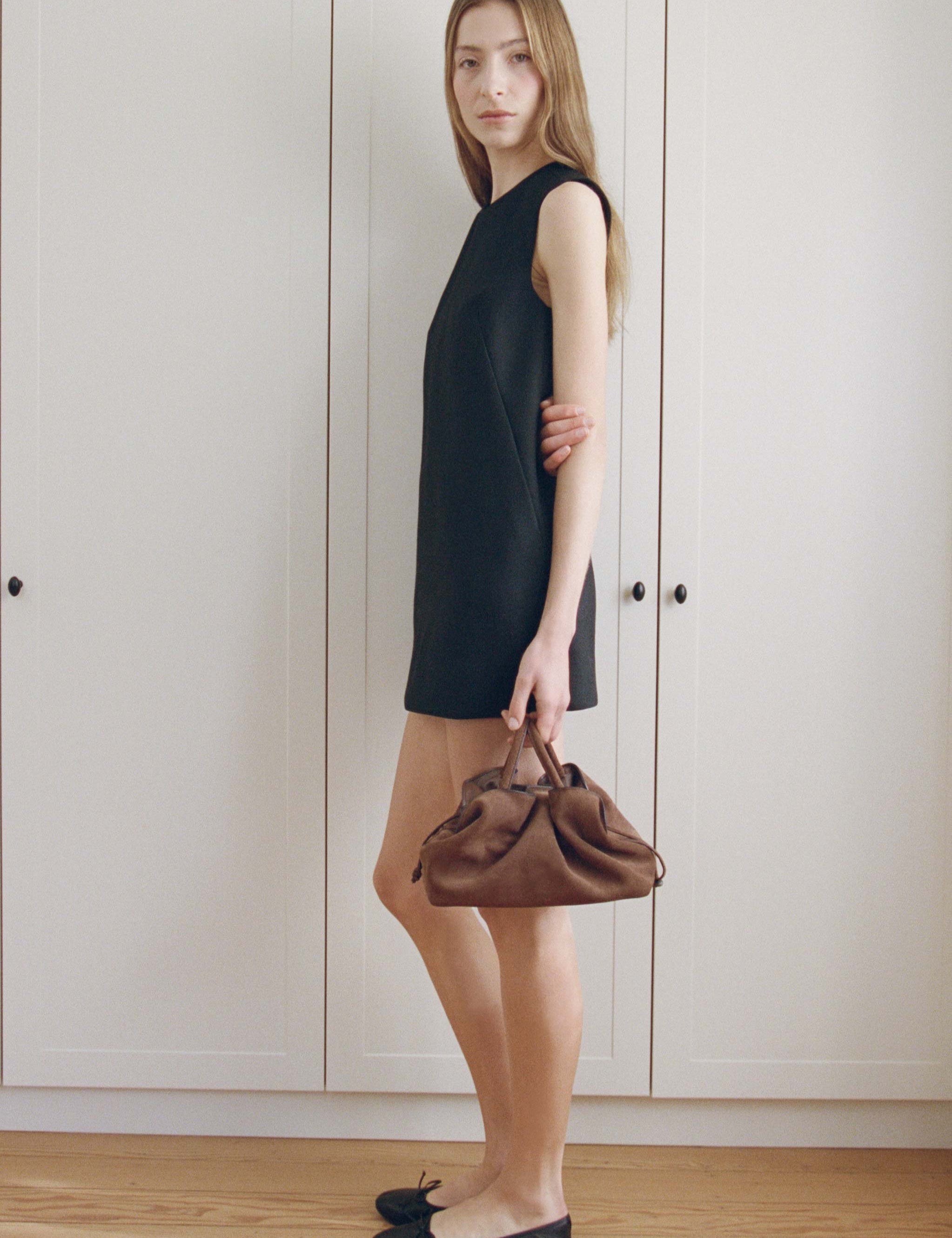 Rylan Mila Brown Suede Medium Tote by Brooke Testoni