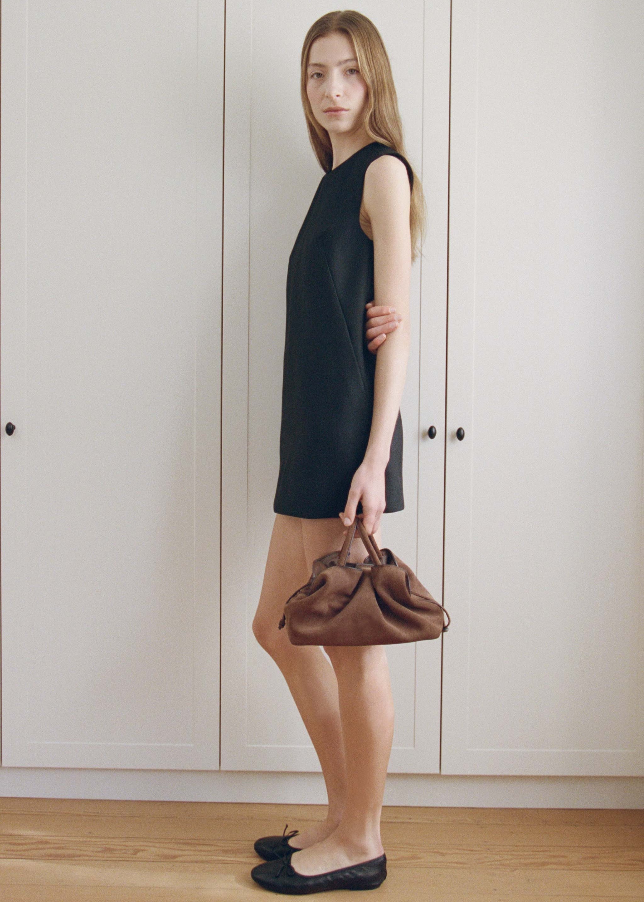 Rylan Mila Brown Suede Medium Tote by Brooke Testoni