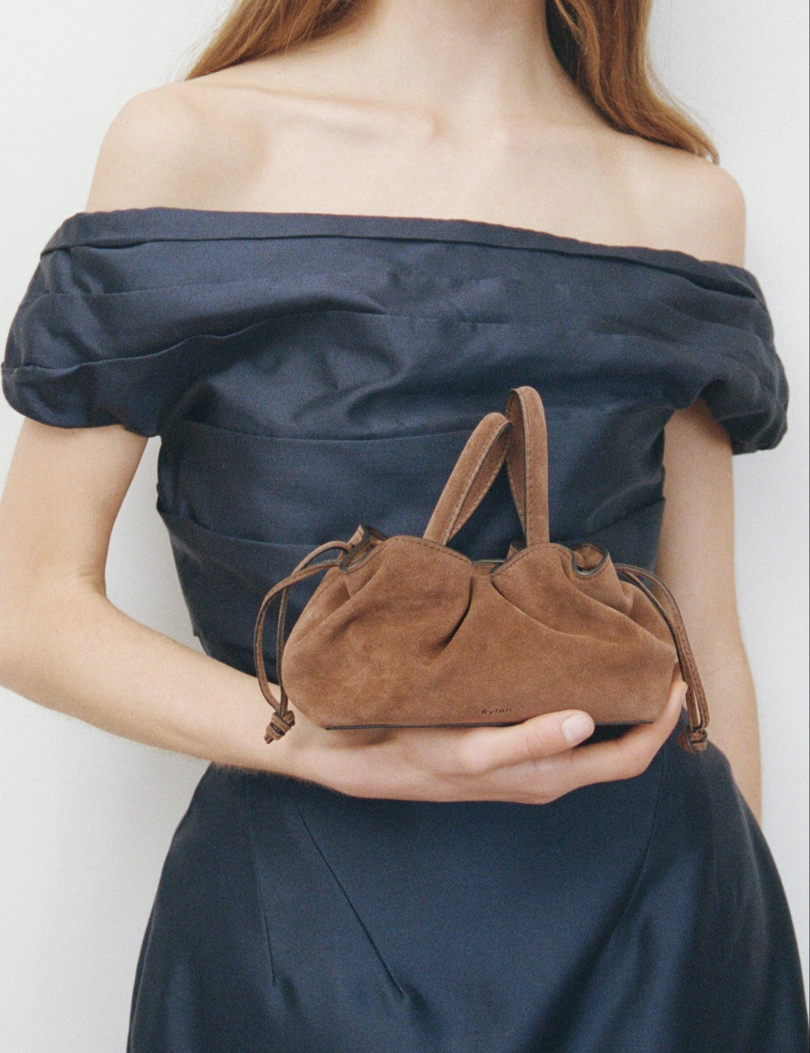 Rylan Mila Brown Suede Mini Tote by Brooke Testoni