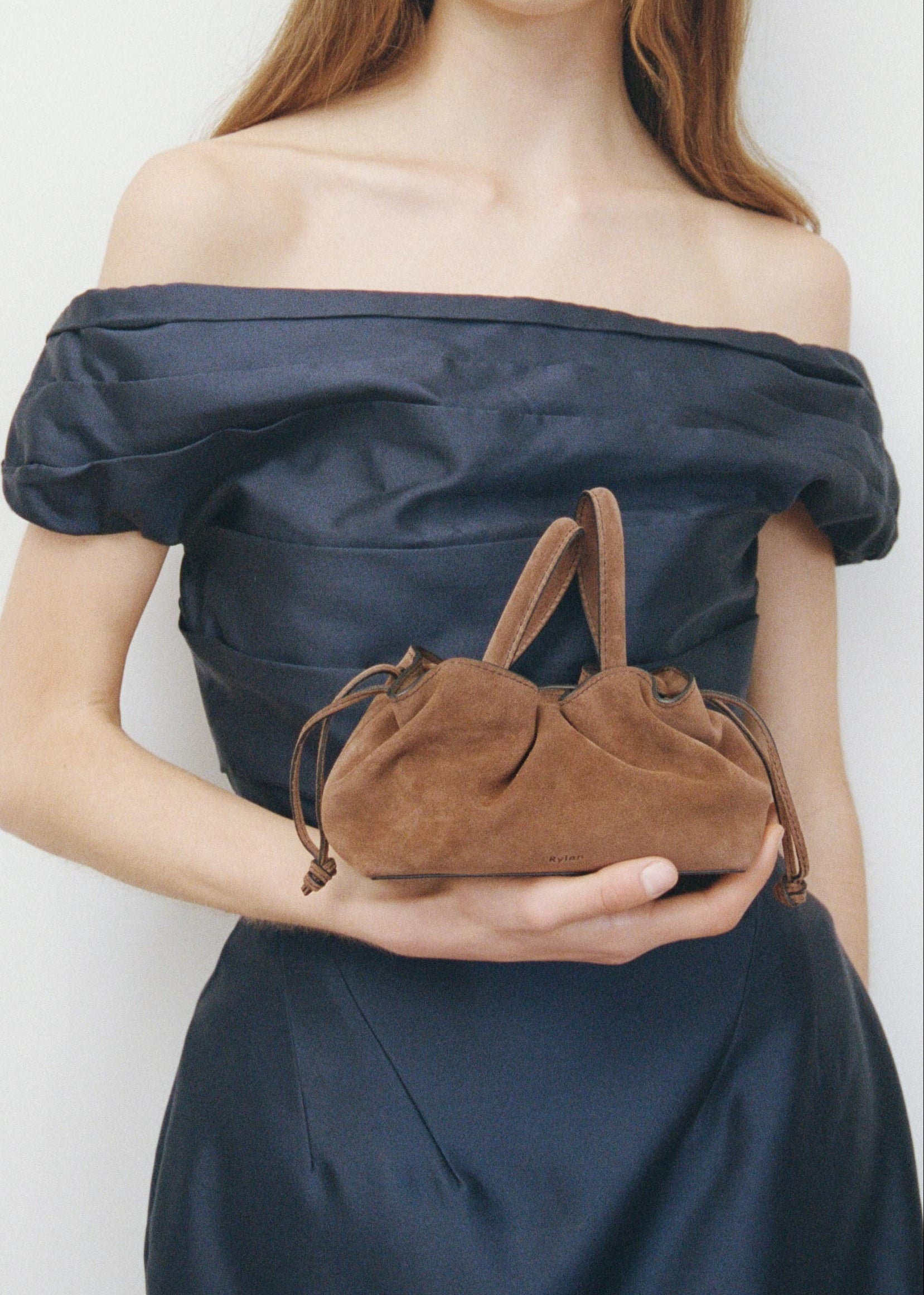 Rylan Mila Brown Suede Mini Tote by Brooke Testoni