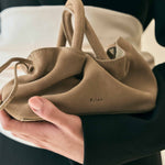 Rylan Mila Sand Suede Mini Satchel, by Brooke Testoni
