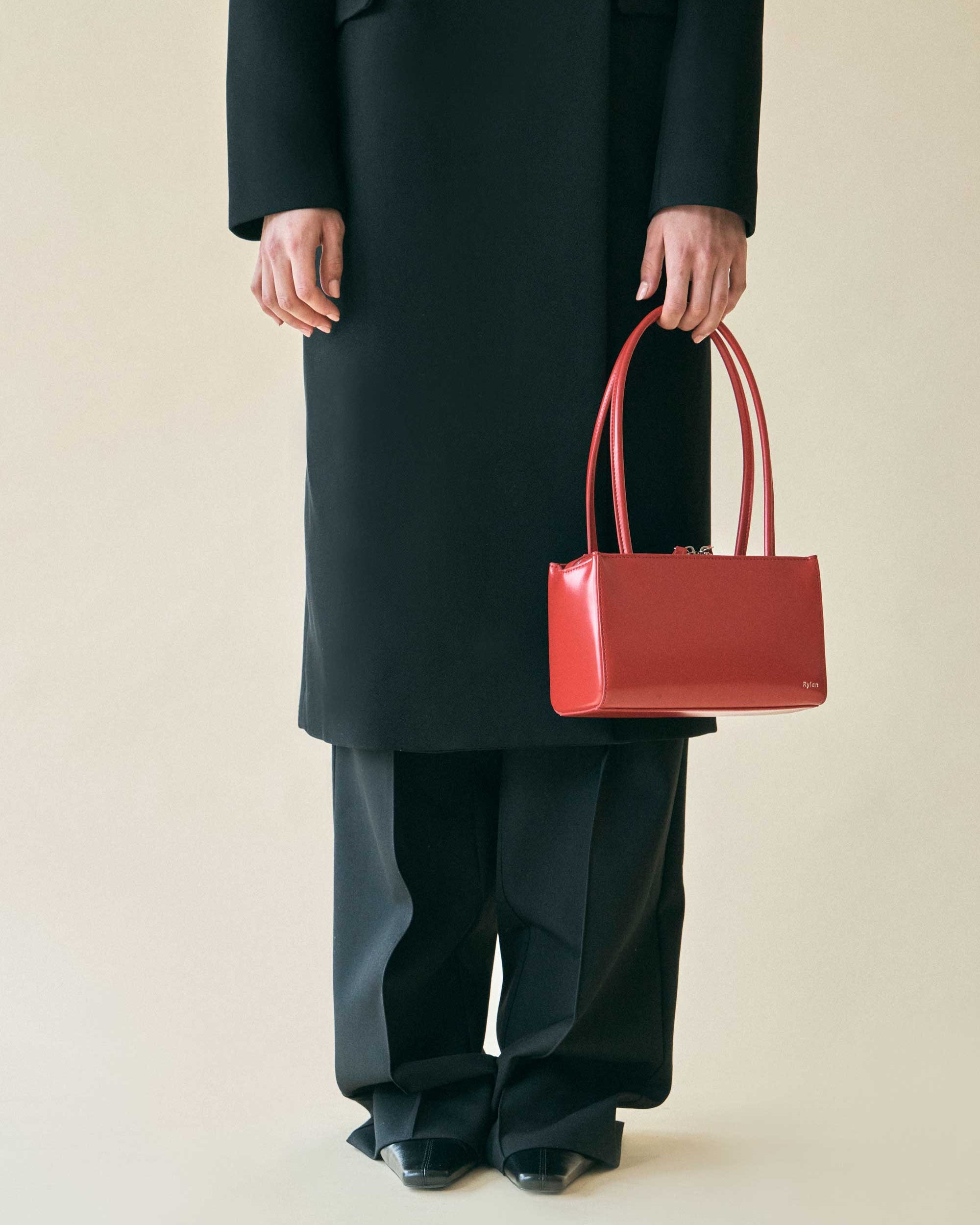 Rylan Phoebe Red Mini Shoulder Bag by Brooke Testoni