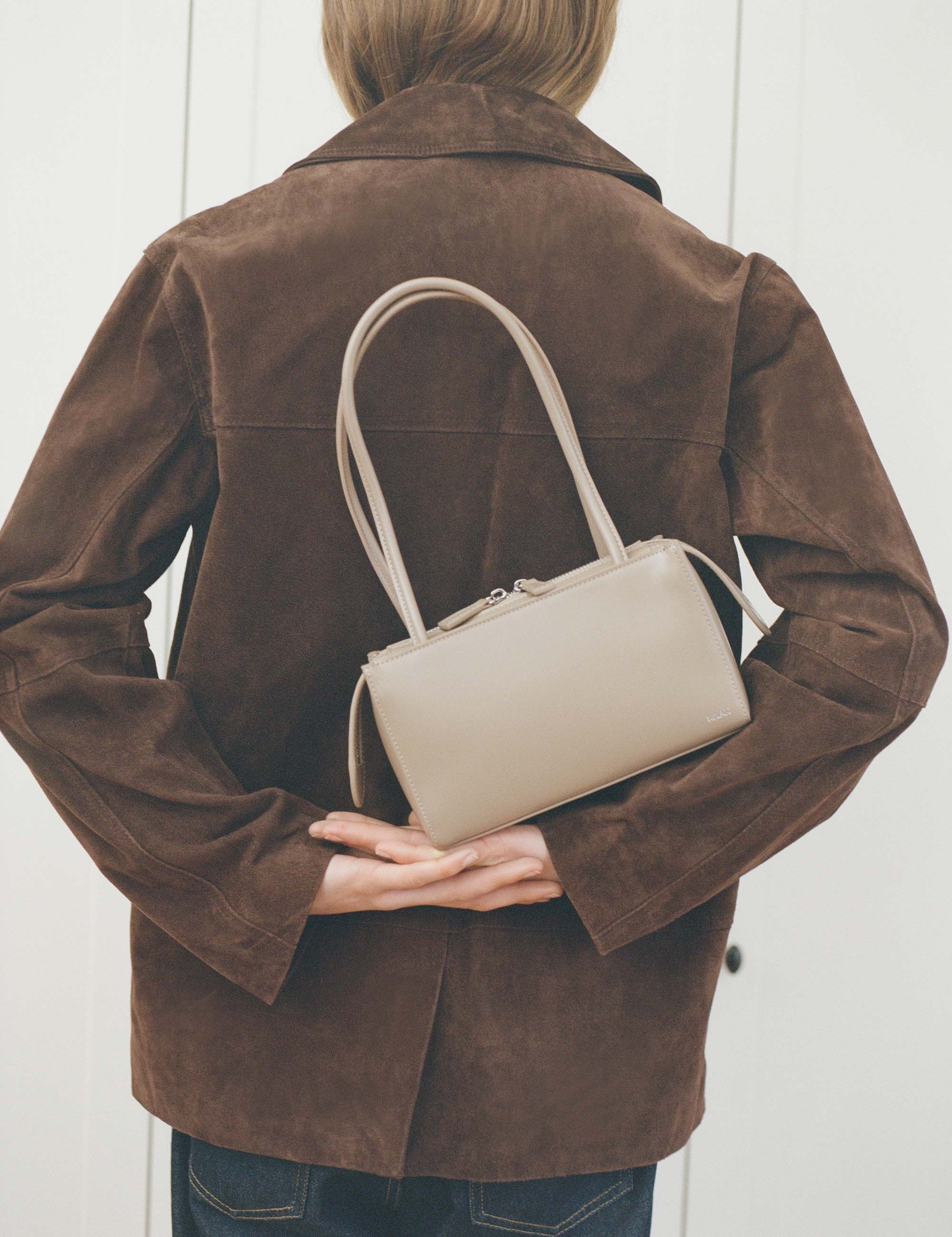 Rylan Phoebe Taupe Small Bag by Brooke Testoni