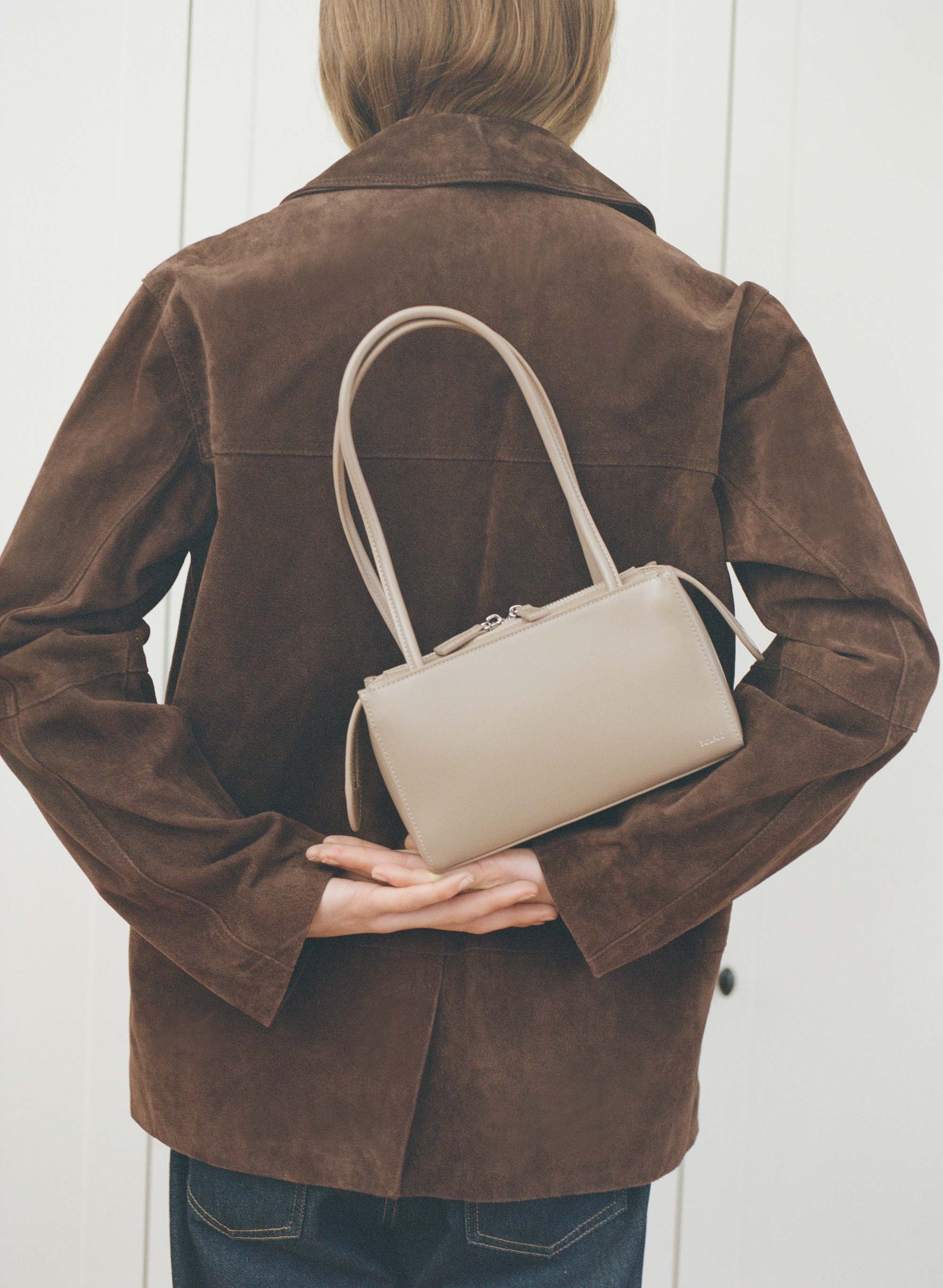 Rylan Phoebe Taupe Small Bag by Brooke Testoni