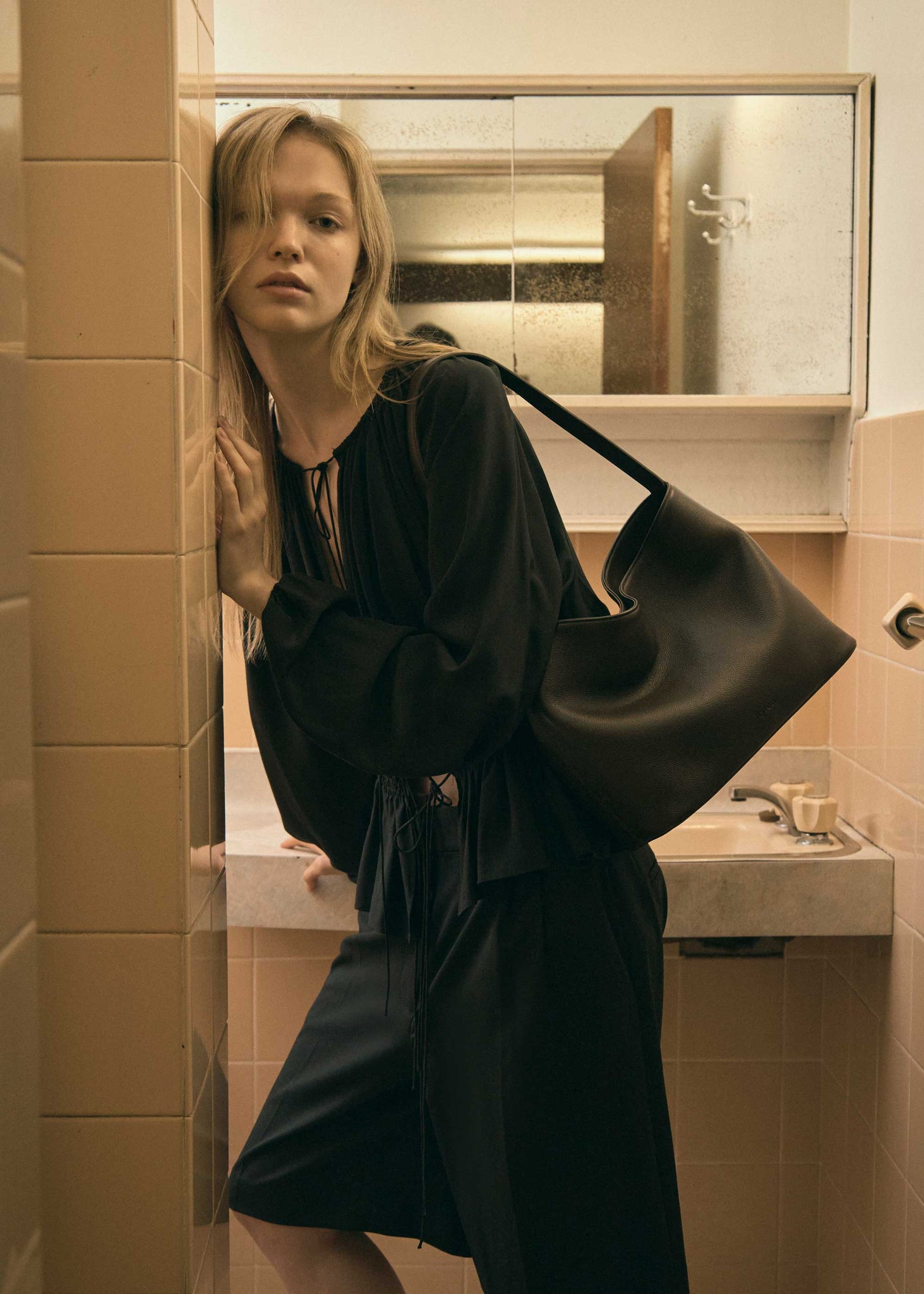 Rylan Tori Dark Brown Hobo Tote