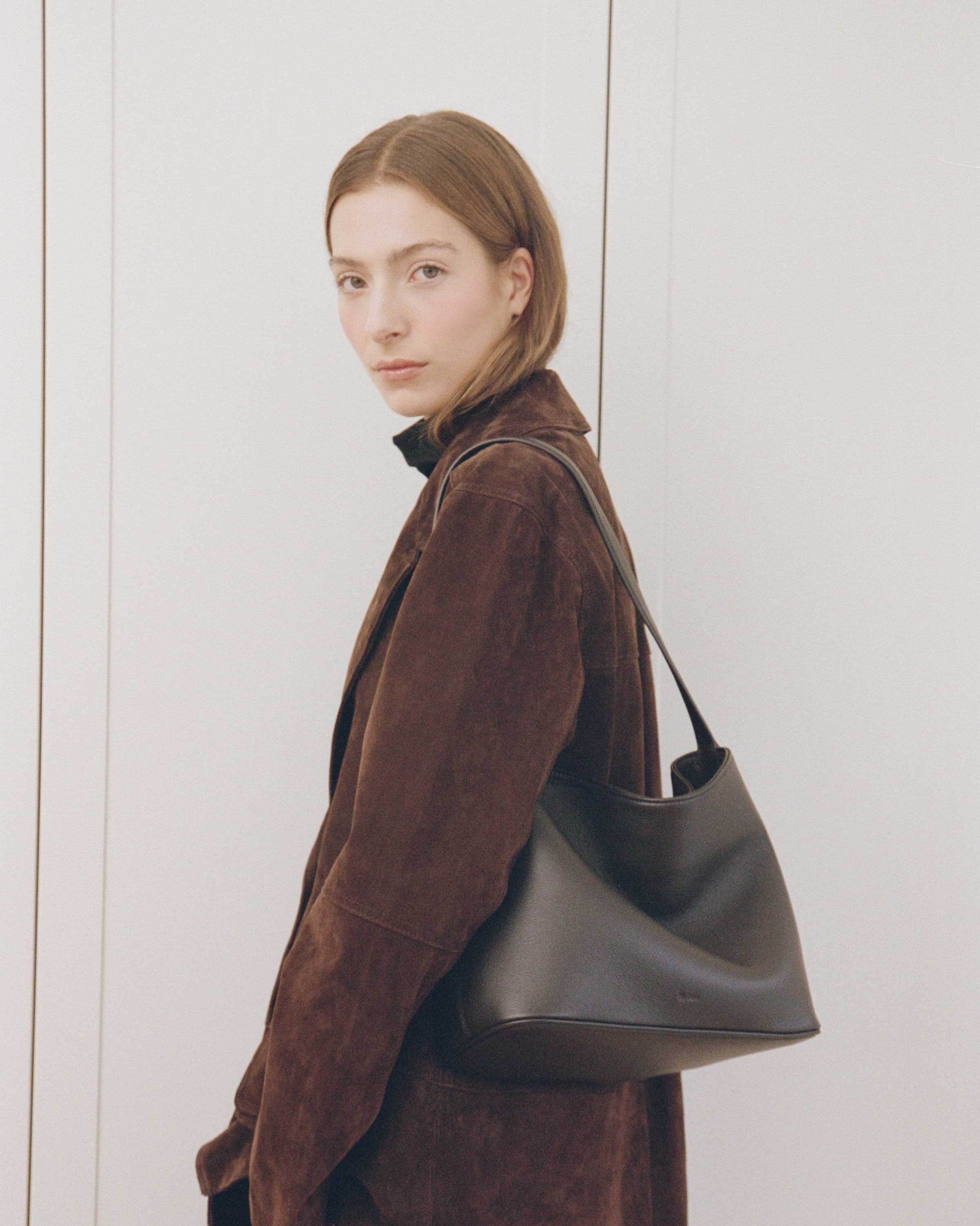 Rylan Tori Dark Brown Hobo Tote, Brooke Testoni