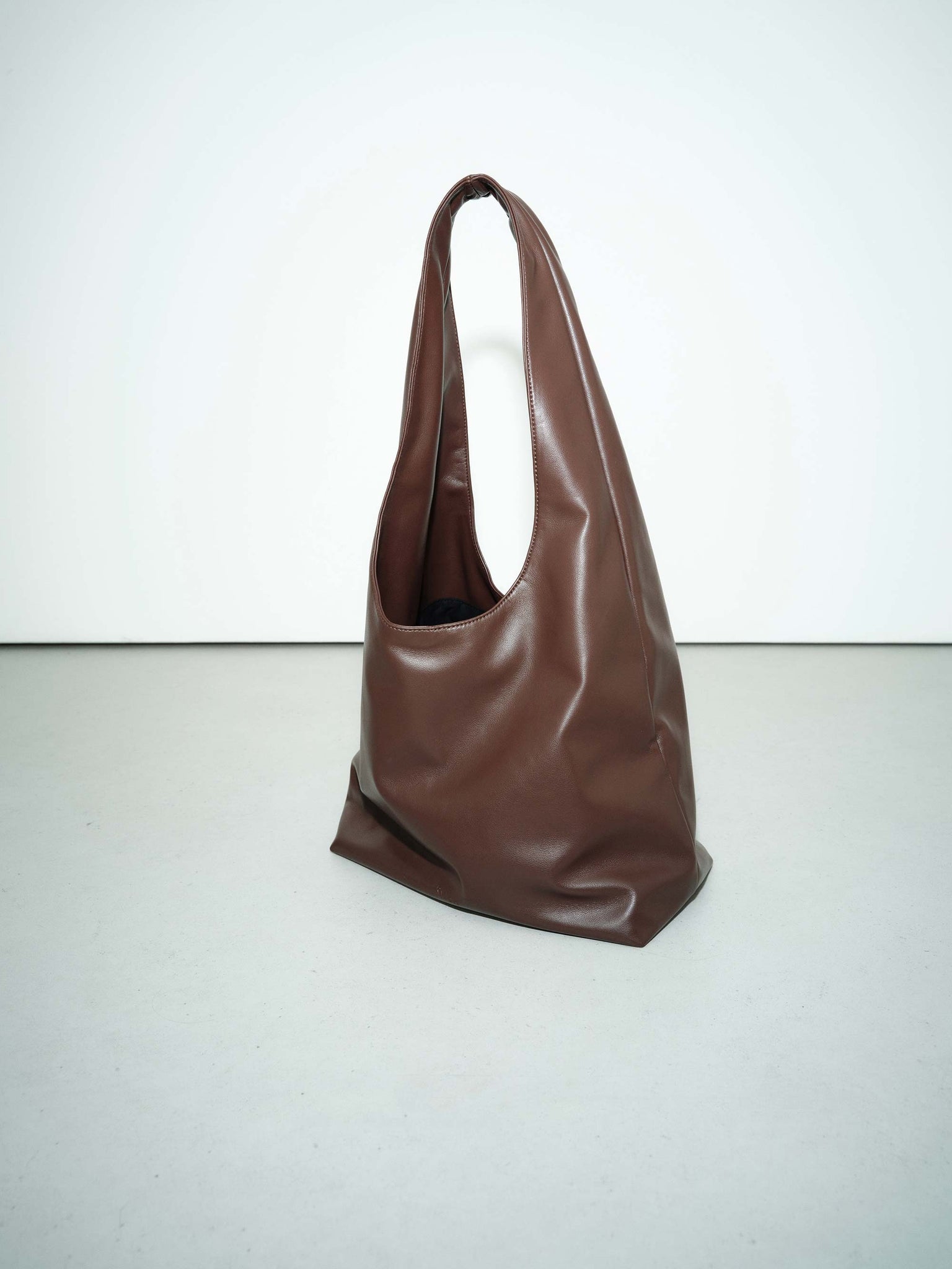 Rylan, Rylan Studio, Louie Dark Brown Alt-Leather Hobo Bag, Vegan Leather, Brooke Testoni