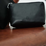 28.57 Black Recycled Alt-Leather Small Pouch