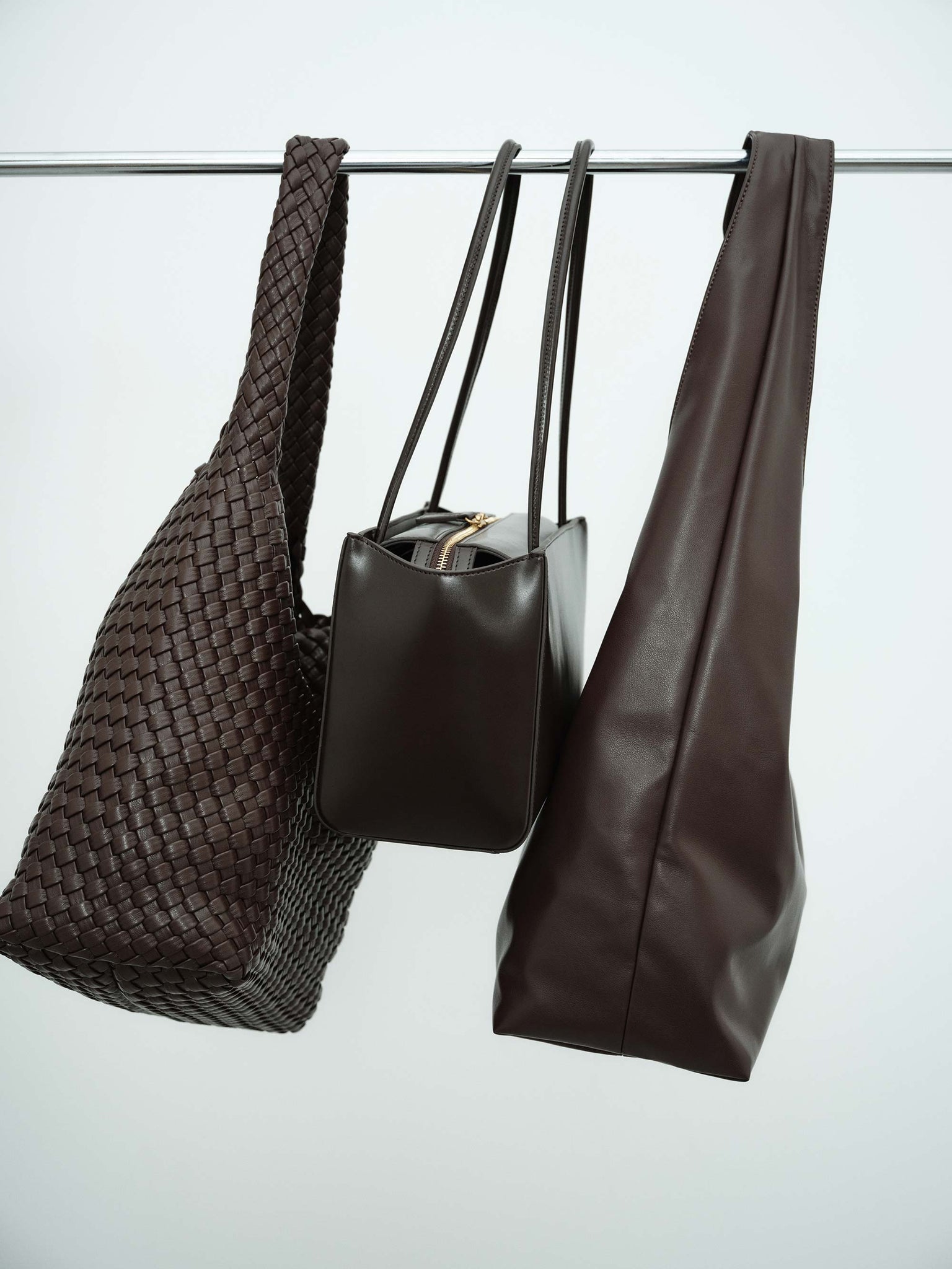 Rylan, Rylan Studio, Louie Dark Brown Alt-Leather Hobo Bag, Vegan Leather, Brooke Testoni