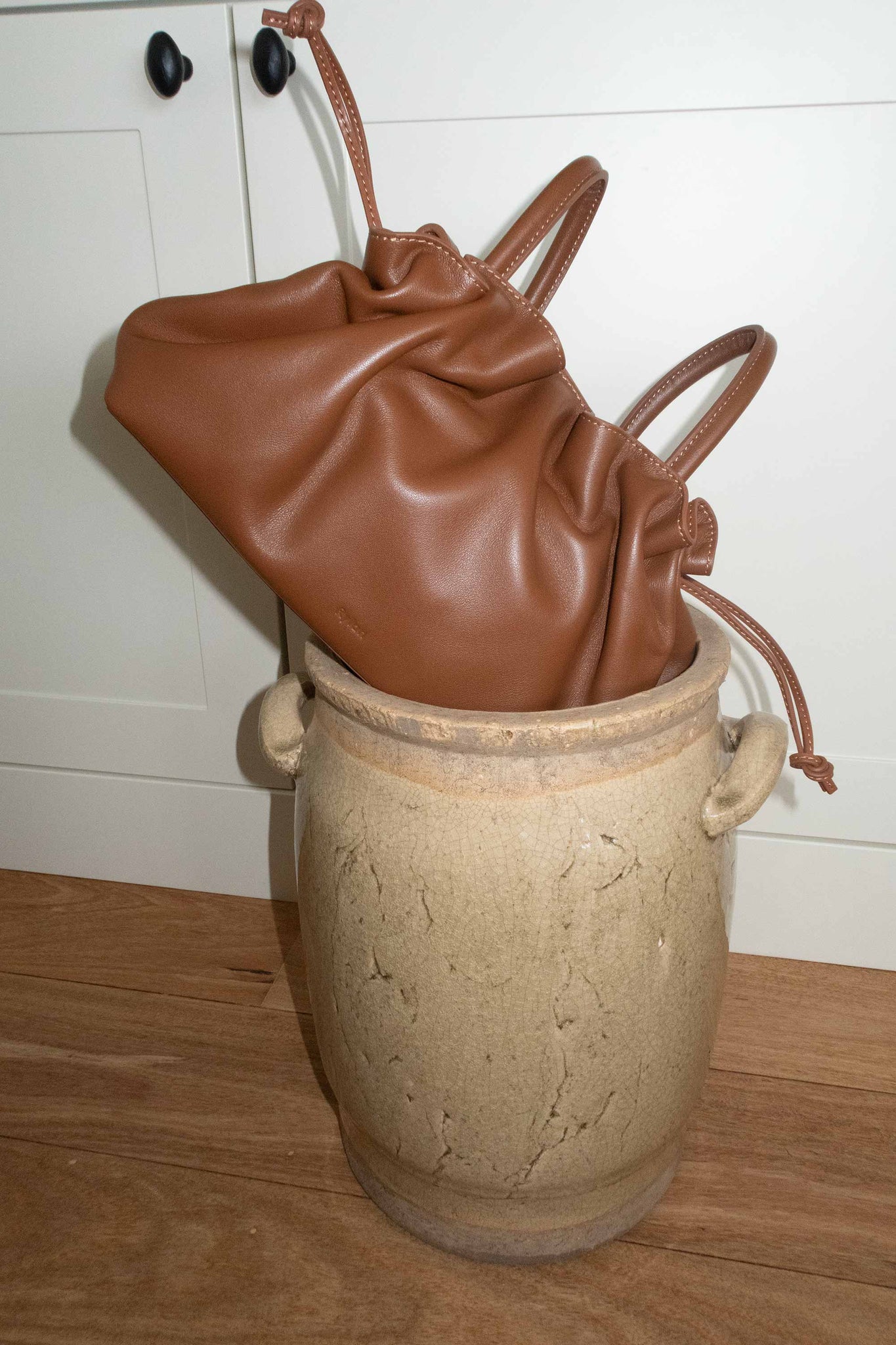Tan Mila Medium Tote Sample