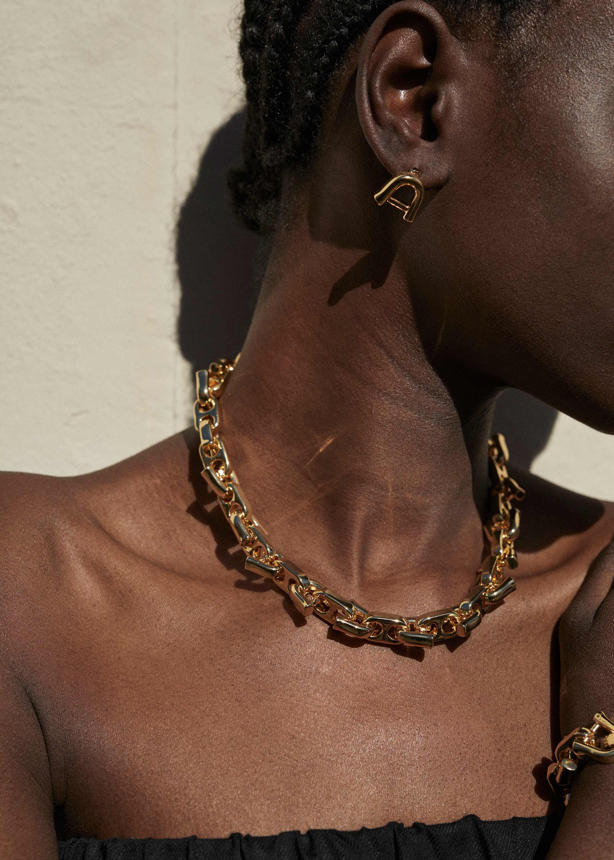 Rylan, Rylan Studio, Link Statement Necklace, Link Stud Earrings