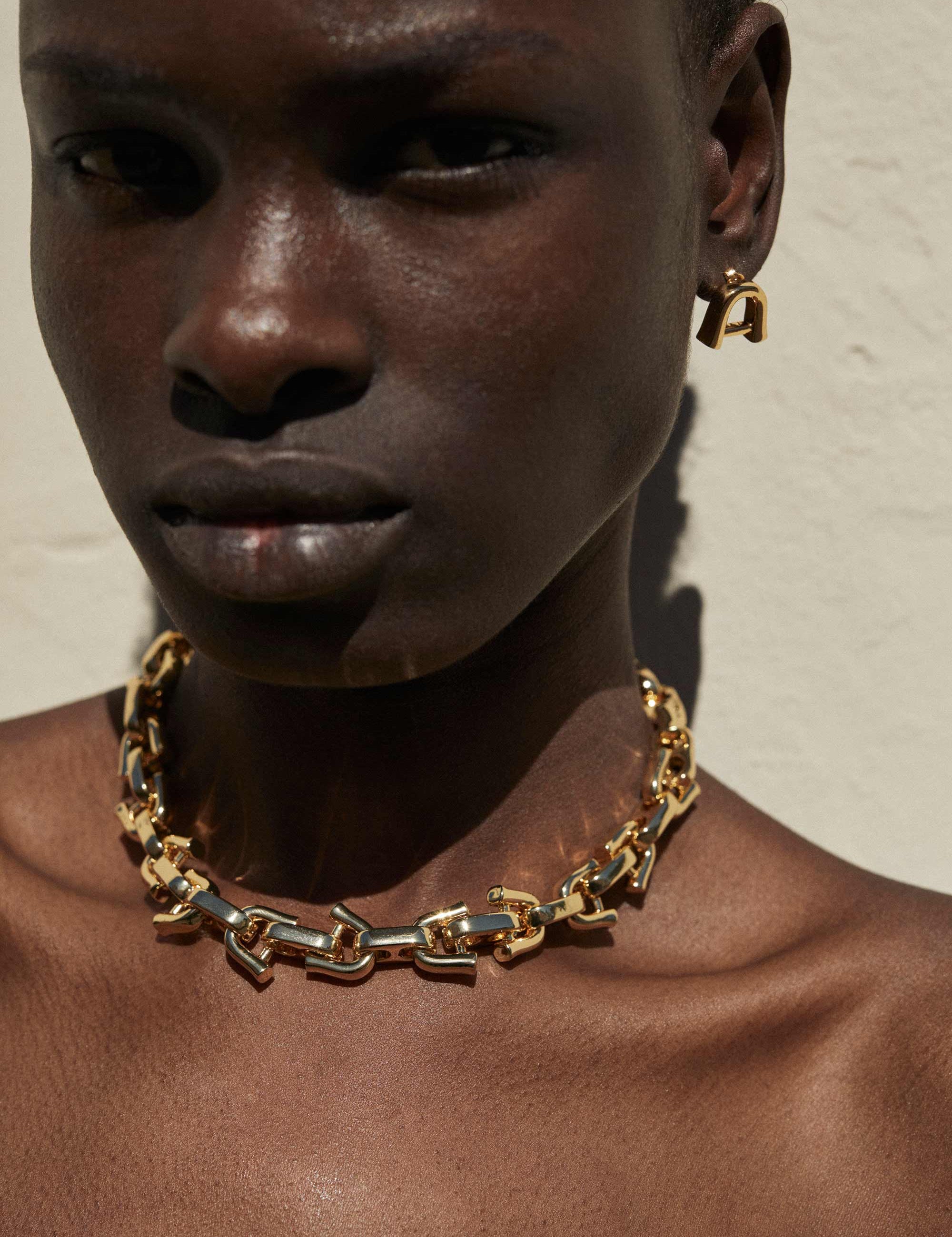 Rylan, Rylan Studio, Link Statement Necklace, Link Stud Earrings
